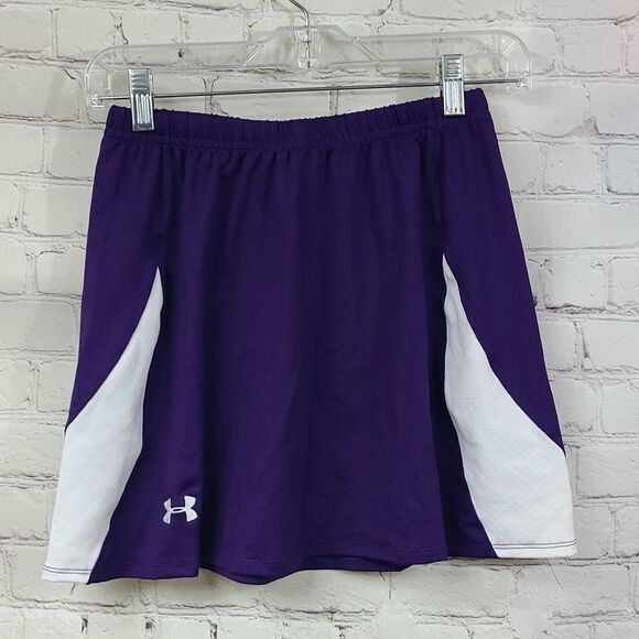 Under Armour Women's Athletic Sports Skirt Purple Nylon Mesh Tennis Golf SMALL - Picture 10 of 10